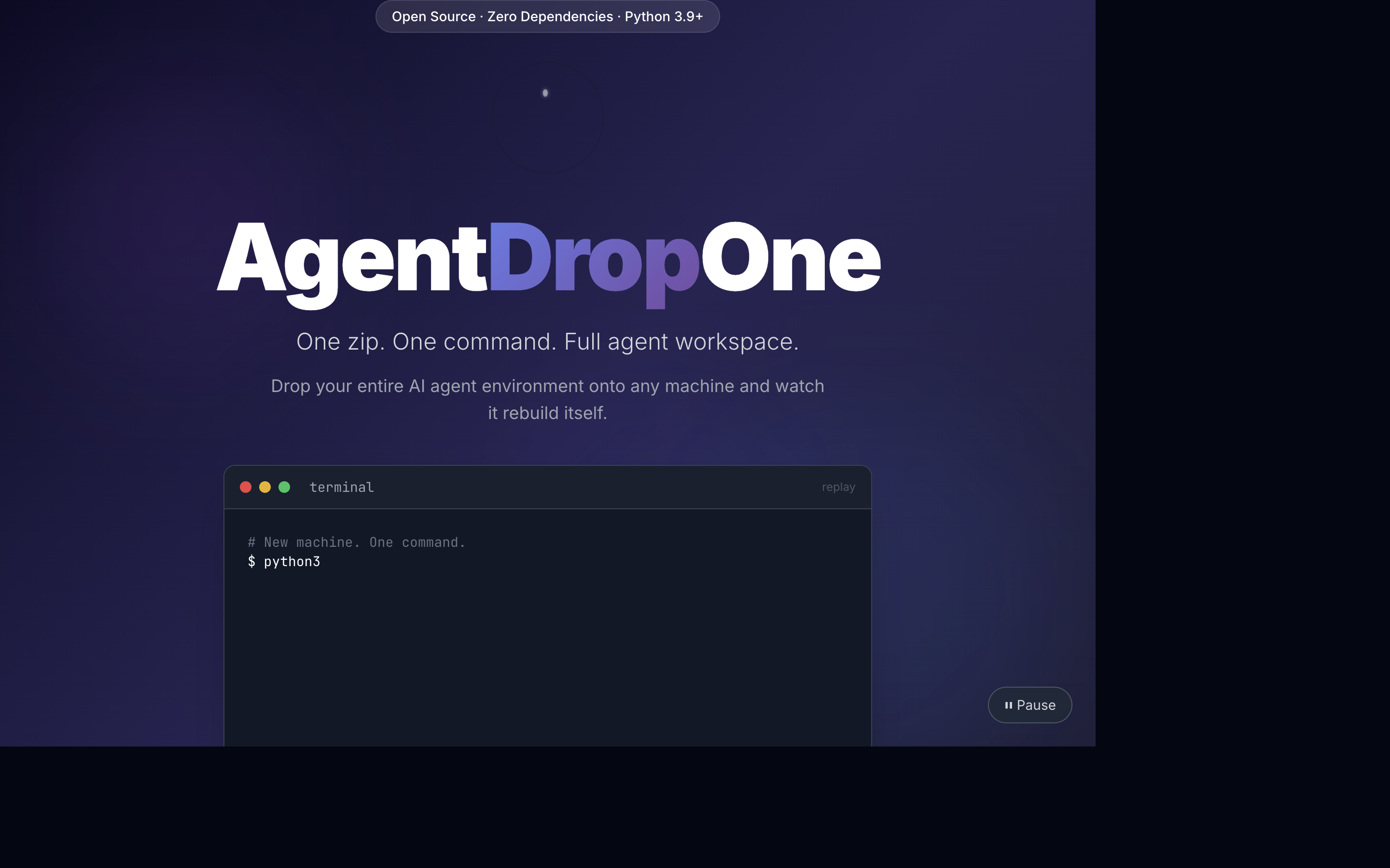 AgentDropOne Hero